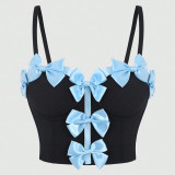 Bow Shaped Fishbone Suspender Bra