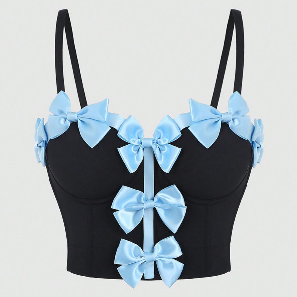 Bow Shaped Fishbone Suspender Bra
