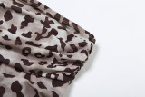 Leopard Print Scarf Slim Fit Bra Vest