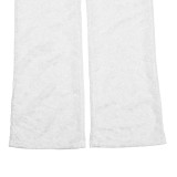 Lace Perspective High Waisted Patchwork Long Micro Flared Pants
