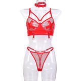 PU Matte Leather Cross Two-piece Set