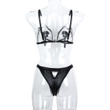 Crystal Tassel Pendant Chest Patch Hollowed Out Fun Two-piece Set