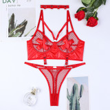 PU Matte Leather Cross Two-piece Set