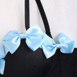 Bow Shaped Fishbone Suspender Bra