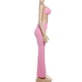 Open Navel Lace Up Bikini Pants Set