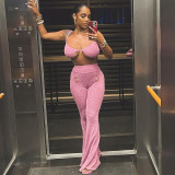 Open Navel Lace Up Bikini Pants Set