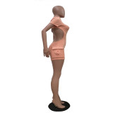 Casual Jacquard Fabric Slim Fit Jumpsuit