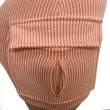 Casual Jacquard Fabric Slim Fit Jumpsuit