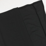 Solid Color Single Shoulder Pleated Zou Sexy Dress