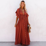 Sunscreen Suit Long Skirt Bikini Cover Up