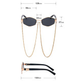 Irregular Polygonal Metal Frame Sunglasses