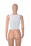 Casual Solid Color Tight Fitting Bottom Top