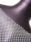 Sleeveless Elastic Mesh Hollowed Out Sparkling Rhinestone Dress
