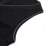 V-neck Sleeveless Jumpsuit Straight Leg Pants