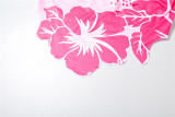 Sleeveless Wrapped Chest and Backless Printed High Waisted and Buttocks Shorts Set