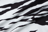 Printed Bra and Suspender Top Slim Fit Skirt Set