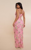 Printed Pleated Slim Fit Camisole Dress