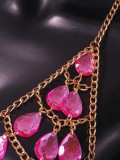 Jewel Splicing Metal Chain Tassel Chain Hanging Neck Vest