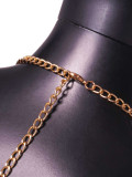 Jewel Splicing Metal Chain Tassel Chain Hanging Neck Vest