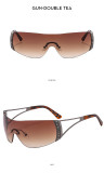 Y2K Retro Integrated Diamond Inlaid Sunglasses