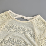 Open Back Long Sleeved Capris Jumpsuit