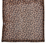 Leopard Print Round Neck Long Sleeved Backless Dress