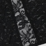 Perspective Lace Lace Up Backless Dress