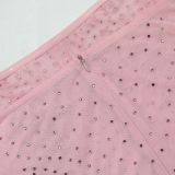 A Strapless Dress Mesh Long Dress Evening Gift