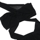 Perspective Irregular Dress with Underwear