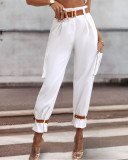 Contrast Waistband Pants