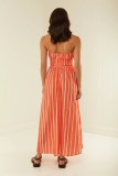 Elegant and Casual One Line Neck Strap Dress