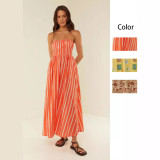 Elegant and Casual One Line Neck Strap Dress