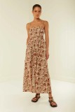 Elegant and Casual One Line Neck Strap Dress