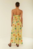 Elegant and Casual One Line Neck Strap Dress