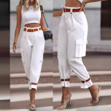 Contrast Waistband Pants