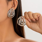 Geometric Spiral Conch Earrings