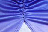 Sleeveless Backless Vest Split Half Skirt Two-piece Set