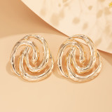 Geometric Spiral Conch Earrings
