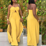 High Slit Bra Set Casual Pants Set