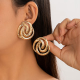 Geometric Spiral Conch Earrings