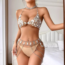 Multi Layered Tassel Acrylic Body Chain Set