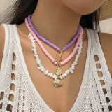 Ocean Wind Shell Turquoise Multi Layered Necklace