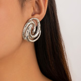 Geometric Spiral Conch Earrings