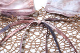 Sleeveless Lace Up Neck Hanging Hollow Navel Exposed Skirt Set