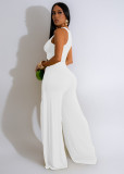 Split Vest Wide Leg Pants Two-piece Set