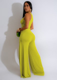Split Vest Wide Leg Pants Two-piece Set