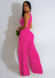 Split Vest Wide Leg Pants Two-piece Set
