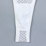 Mesh Splicing Lace Eyelash Metal Chain Four Piece Set