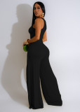 Split Vest Wide Leg Pants Two-piece Set