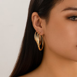 Metal Size Circular Ring Earing